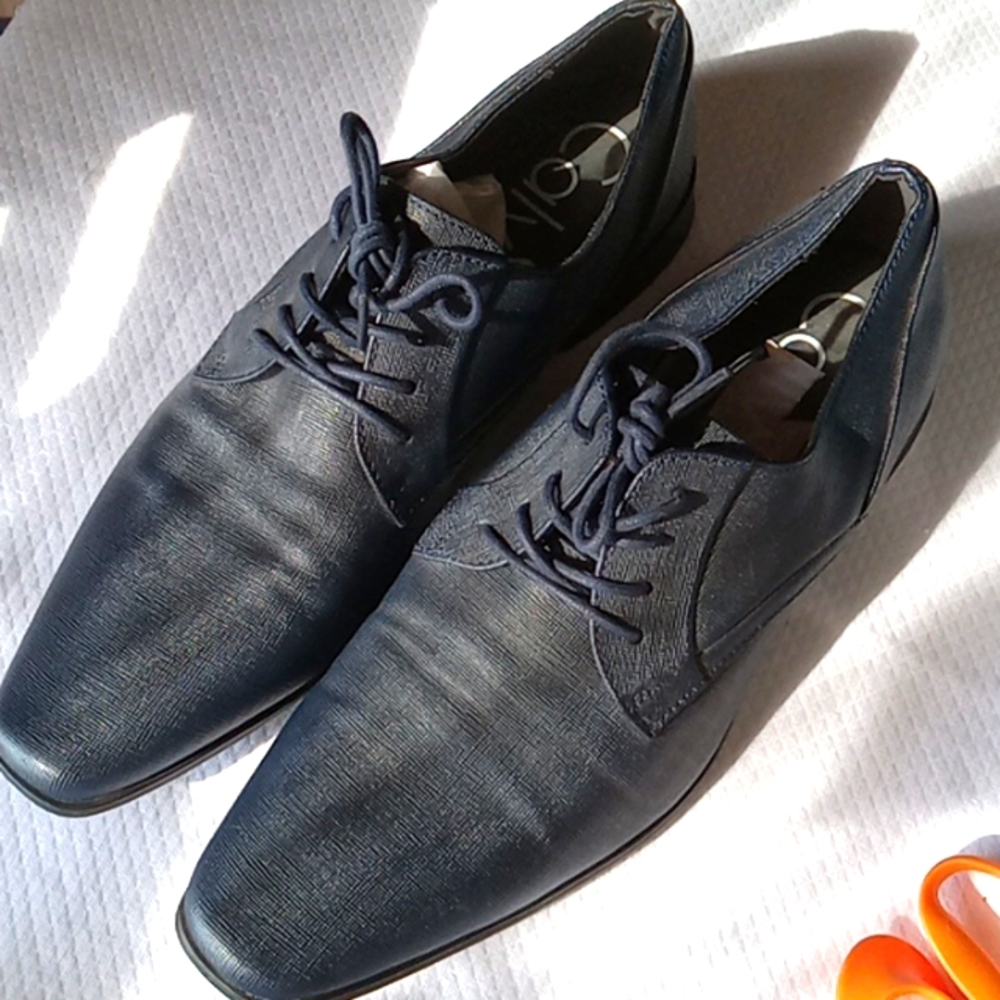 Men's Calvin Klein Navy Oxford Shoes NWOT